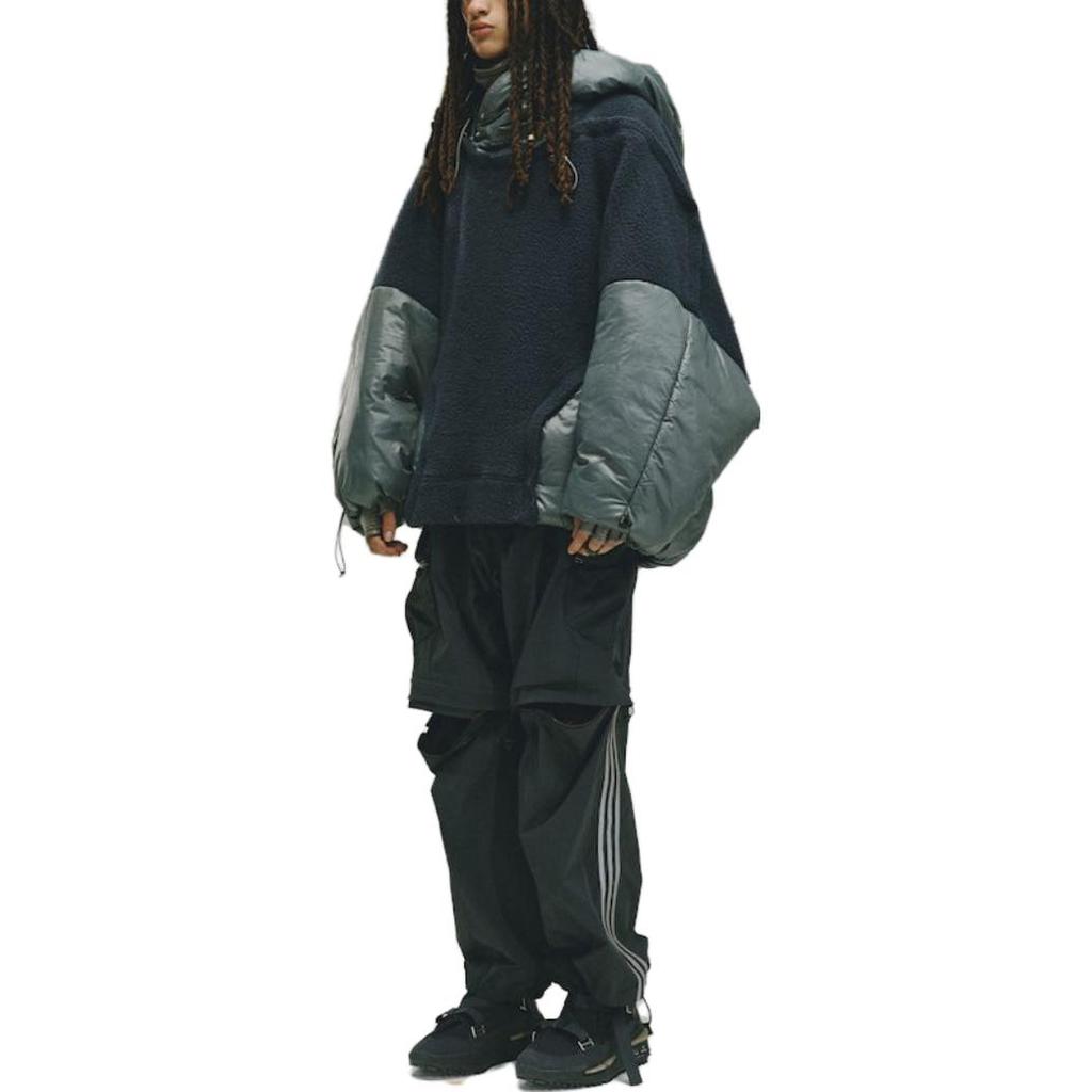adidas Originals X Hamcus Kolaborácia FW23 Trojfarebné Odnímateľné Cargo Nohavice na náradie Unisex Nohavice Uhlovo-Čierne IX7082