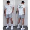 Summer Fashion Heavyweight Retro Men's English Letters 100% Cotton Printed Round Neck High-quality Casual Fitness Street T-shirt