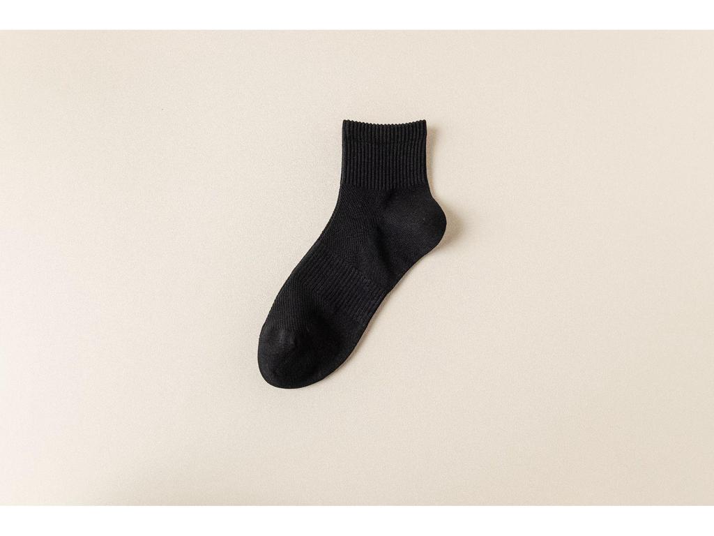 Men's Cotton Waist-Shaping Mesh Socks - Breathable, Sweat-Absorbent, Odor-Resistant, Short Tube, Boneless, for Spring & Autumn Sports