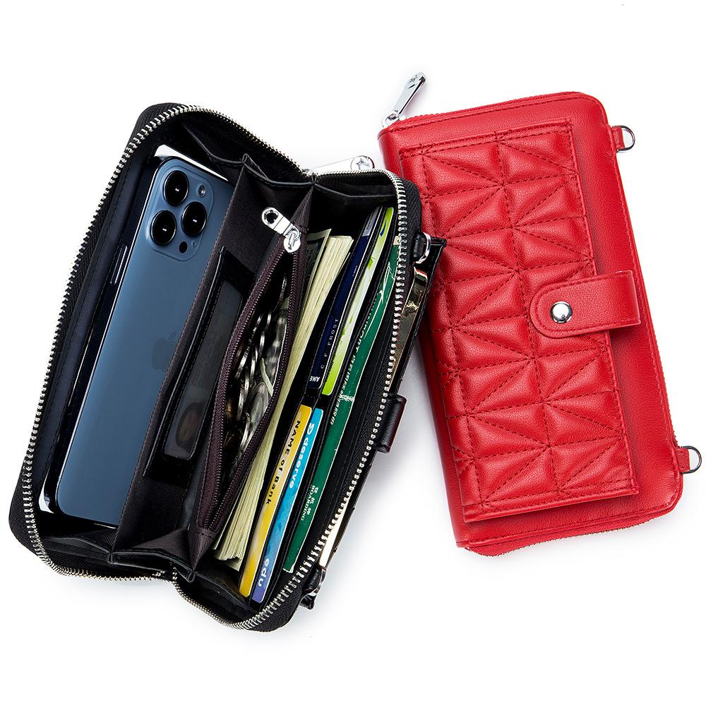 Nouveau sac de téléphone portable à écran tactile multifonctionnel pour femmes, sac messager en fil brodé, portefeuille, sac à bandoulière, mini sac pour femmes en gros