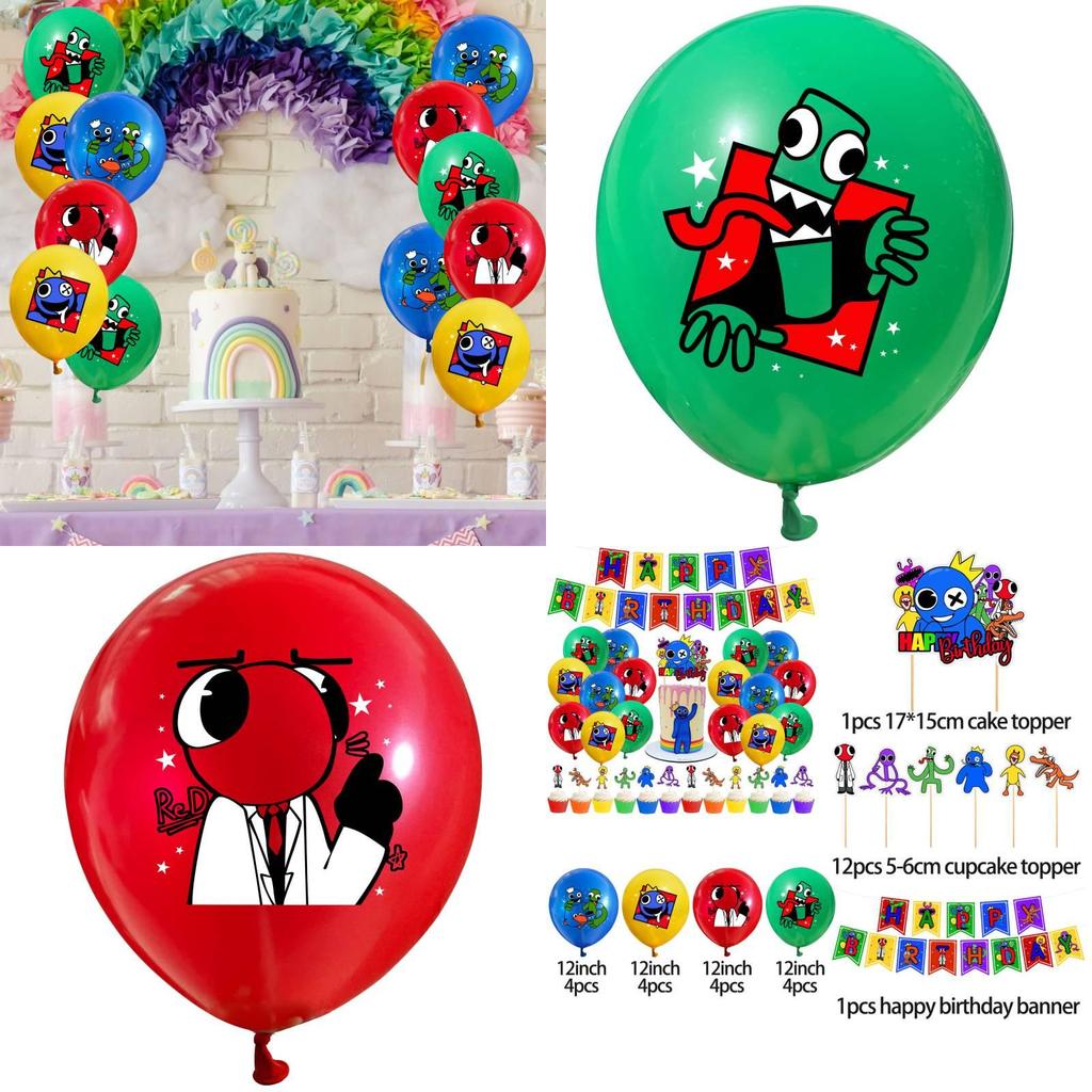 Rainbow Theme Friends Birthday Party Supplies Balloon Banner Cake Decor Toppers