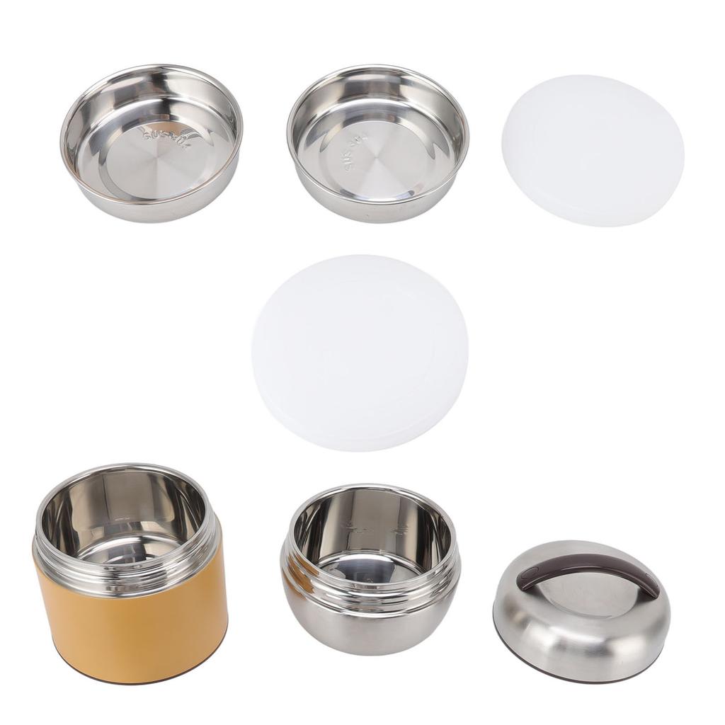 1.5L Thermal Lunch Box 304 Stainless Steel Leakage Proof Multi Layer Vacuum Bento Box for Travel Picnic Office