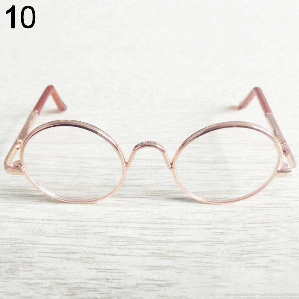 Acessórios para BJD 1/3 1/4 Óculos Roupas Para Bonecas de 15~20cm Óculos Fofos de Armação Redonda para Bonecas de Pelúcia