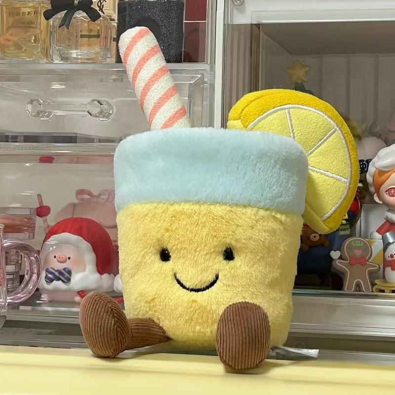 *JC Kawaii Corallo Cocco Limone Peluche Giocattoli Bambola Cocco Morbido Decorazione Chitarra Peluche Rilassante Compagno Camera da Letto Decorazione Regali Raffinati