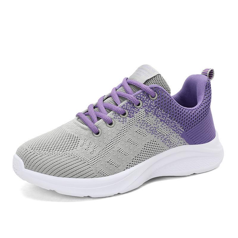 Ultra-light mesh sports sub, new soft-soled breathable running shoes, women's flat-soled non-slip casual shoes