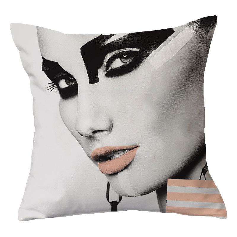 Design Beautiful Characters Series Pillowcase Pillow Car Cushion Sofa Pillow Nordic