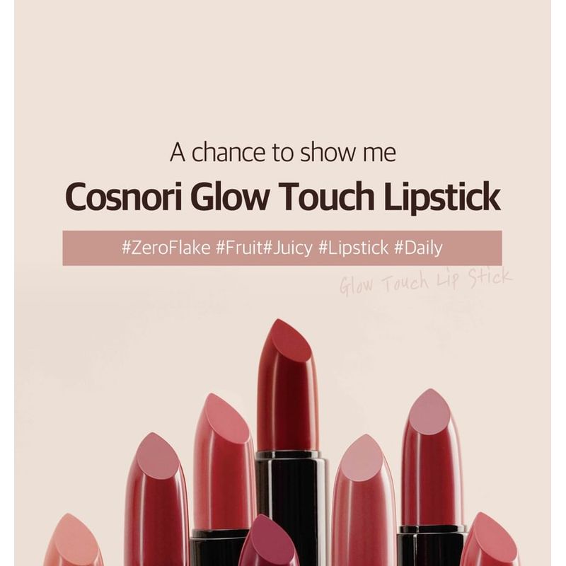 Cosnori Glow Touch Lipstick - 10 Colors