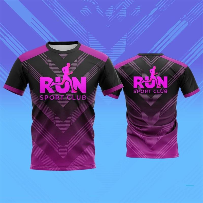 Fashion Running Sports T Shirts Summer Quick Dry Outdoor Fitness 3D Printed T-shirts Casual Oversized Breathable Tracksuit Tees