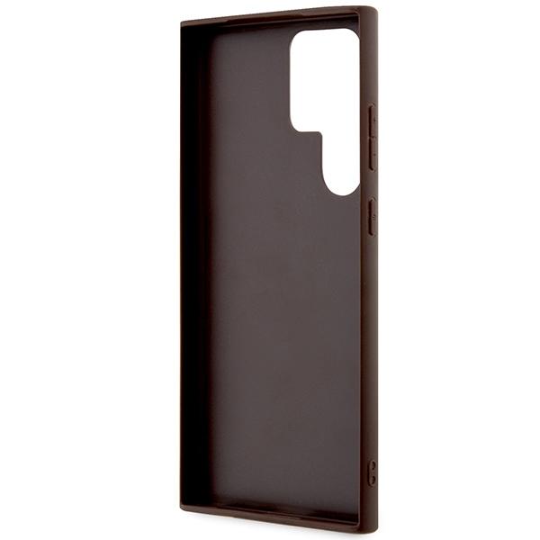 Guess Guhcs24Lg4Glbr S24 Ultra S928 Brązowy/Brown Hardcase 4G Stripe Collection