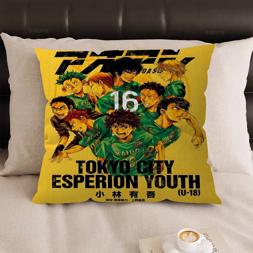 Ao Ashi Anime Cushion Cover Pillow Cover Decor Pillowcase Printed Cushion Case for Couch