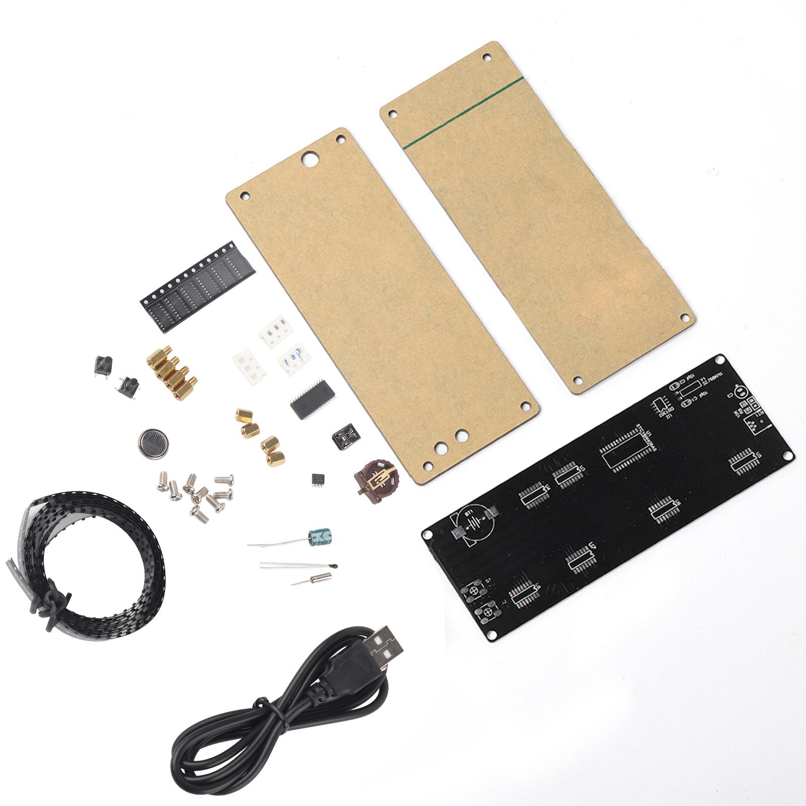 

5V Patch Digital Lattice Electronic DIY Clock Kit in Acrylic Appearance with Temperature Prompt