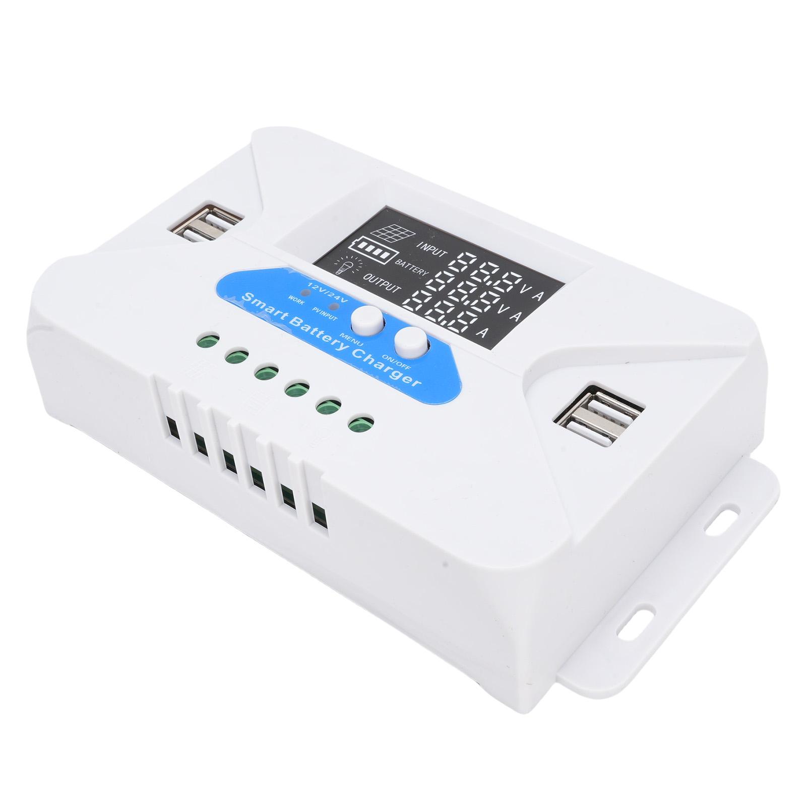 50A Solar Charge Controller Self Adapting Solar Panel Charge Regulator with 4 USB Output for Solar Street Lights