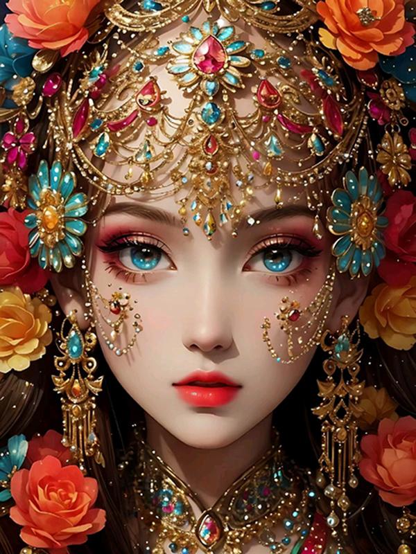 Pintura Diamante Antiga Beleza Chinesa Faça Você Mesmo Quadrado Completo Redondo Broca Strass Bordado Linda Mulher Mosaico Ponto Cruz Kits FG1915