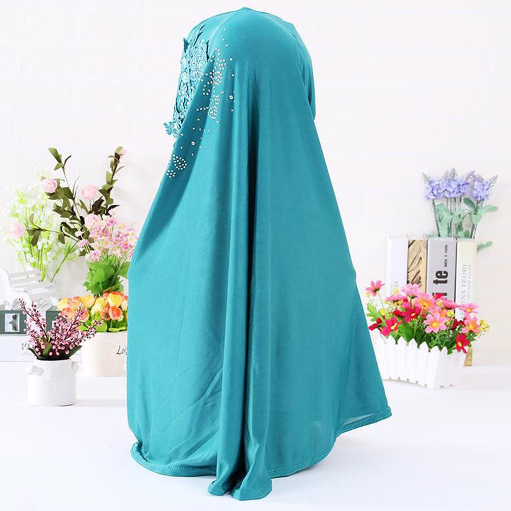 Multi-color Soft Lace Diamante Decoration Muslim Headscarf Hijab Scarf Islamic Shawl Ladies Headscarf