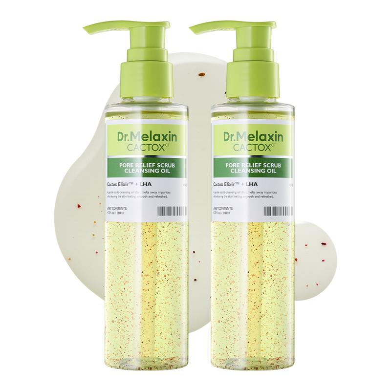Dr. Melaxin Cactox Pore Relief Scrub Cleansing Oil, 140ml, 2 pcs