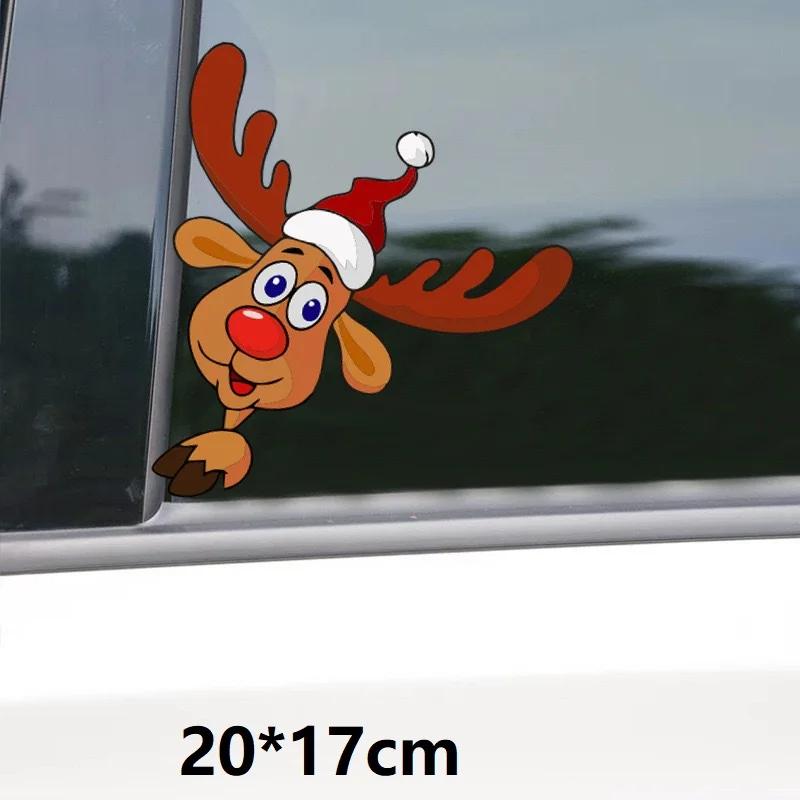 Auto Dekorieren Weihnachten Weihnachtsmann Winkender Aufkleber Auto Heckwischer Aufkleber Windschutzscheibenwischer Aufkleber Anhänger Heckwischer Aufkleber Niedliches Auto