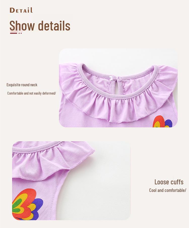 European Style Cotton Knitted Pinafore Princess Dresses for Girls