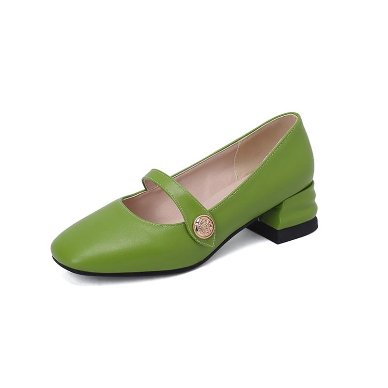 

Жіночі туфлі Mary Janes з квадратним носком і високими підборами Туфлі в рукавичках Жіноче модне кар’єрне взуття Весна Осінь Чорно-зелений 45 39 зелений