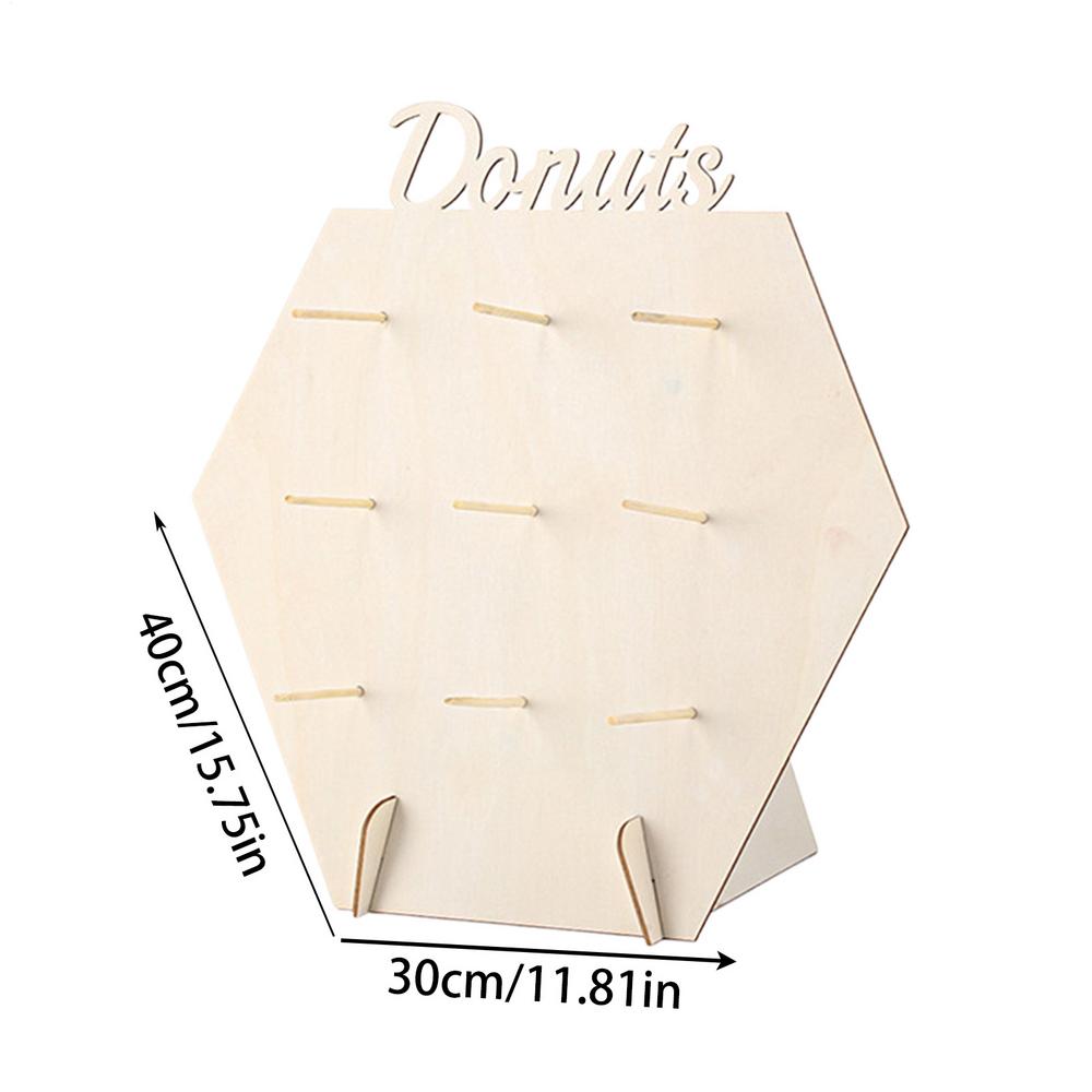 Wall Display Donut Stand For Parties Wooden Doughnut Stand Board For Donut Party Sweet Birthday Wedding Table Decorations