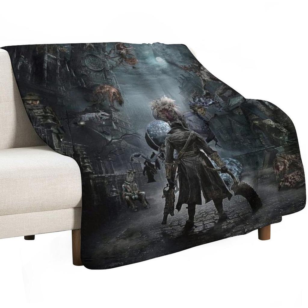 Bloodborne Throw Blanket Warm Napping Blanket for Office Couch Bed