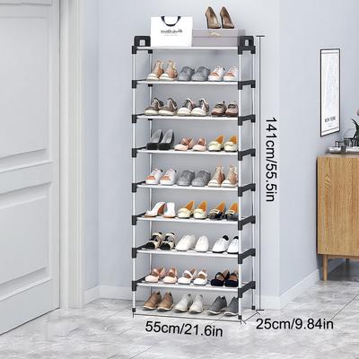 Mehrschichtiges Schuhregal 3-7 Etagen Staubdicht Haushalt Türschwelle Schuhschrank Platzsparender Organizer für Zuhause Schuhmacher-Organizer