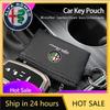 Car Stickers For Alfa Romeo Car Key Bag Leather Mini Coin Purse For Alfa Romeo 4C 159 Spider Giulia Giulietta 156 Tonale Mito 14