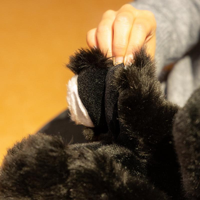 24cm Simulation Black and White Swan Plush Toys Cute Bird Stuffed Animal Doll For Lover's Gifts