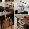 Porta borsa da tavolo portatile, gancio per borsa con motivo in marmo, design pieghevole, gancio per portamonete, uso da viaggio