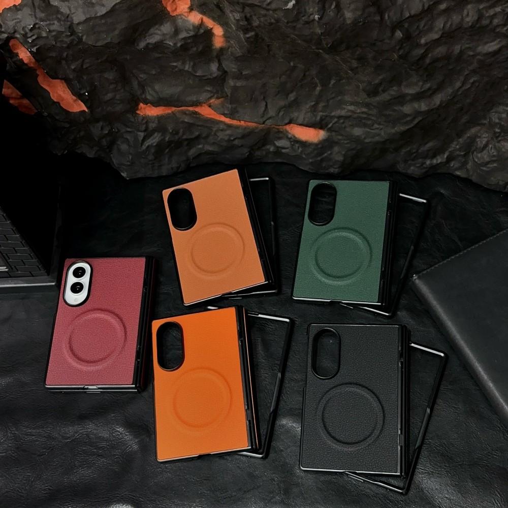 For Samsung Galaxy Z Fold 8 Case Luxury PU Magnetic Wireless Charging Protective Back Cover Case For Z Fold 8 Ultra Phone Shell
