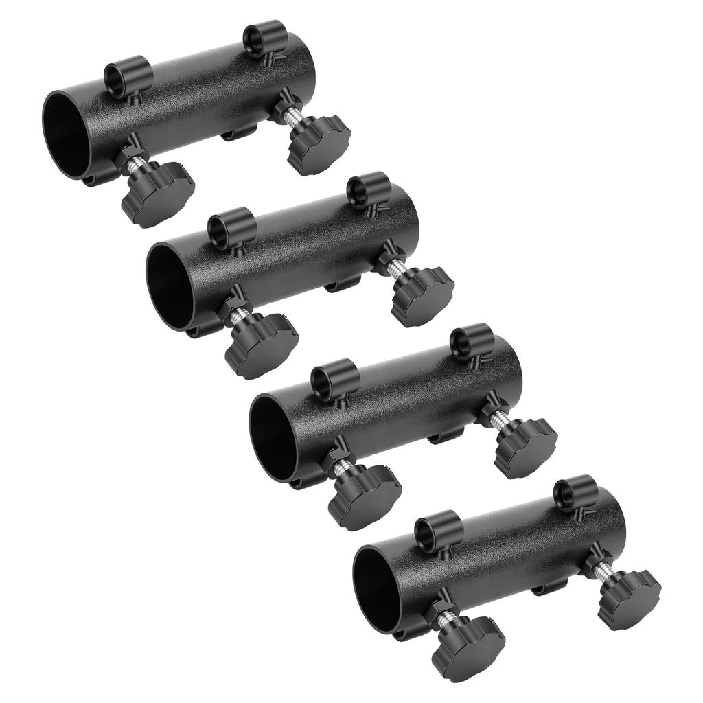 4pcs Camping Tent Rod Holders Windproof Awning Rod Holder Portable Tent Fixed Tube Pole Stands for Fishing Hiking