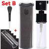 2 in 1 Touch Screen Mini Screen Cleaner Spray Empty Bottle Set Dust Remover Polish Cleaning Tools for Phone Laptop Cleaning Kit