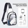 Large Capacity Clear Chest Bag Lightweight PVC Shoulder Bag Transparent Crossbody  Bag  Women
