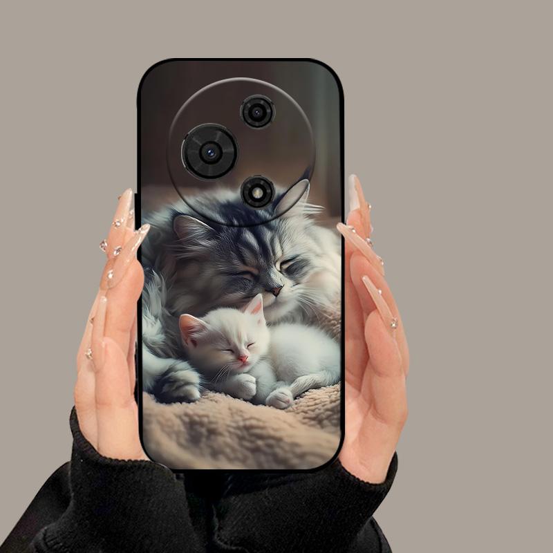 For TCL 605 T517D Case Cute Cartoon Painted Soft Silicone Cover for TCL 60 SE TCL605 60SE Luxury Shockproof Bumper Fundas Cases