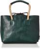 Forna Leather and Rope Handle Tote Bag, Women's, Green (60)