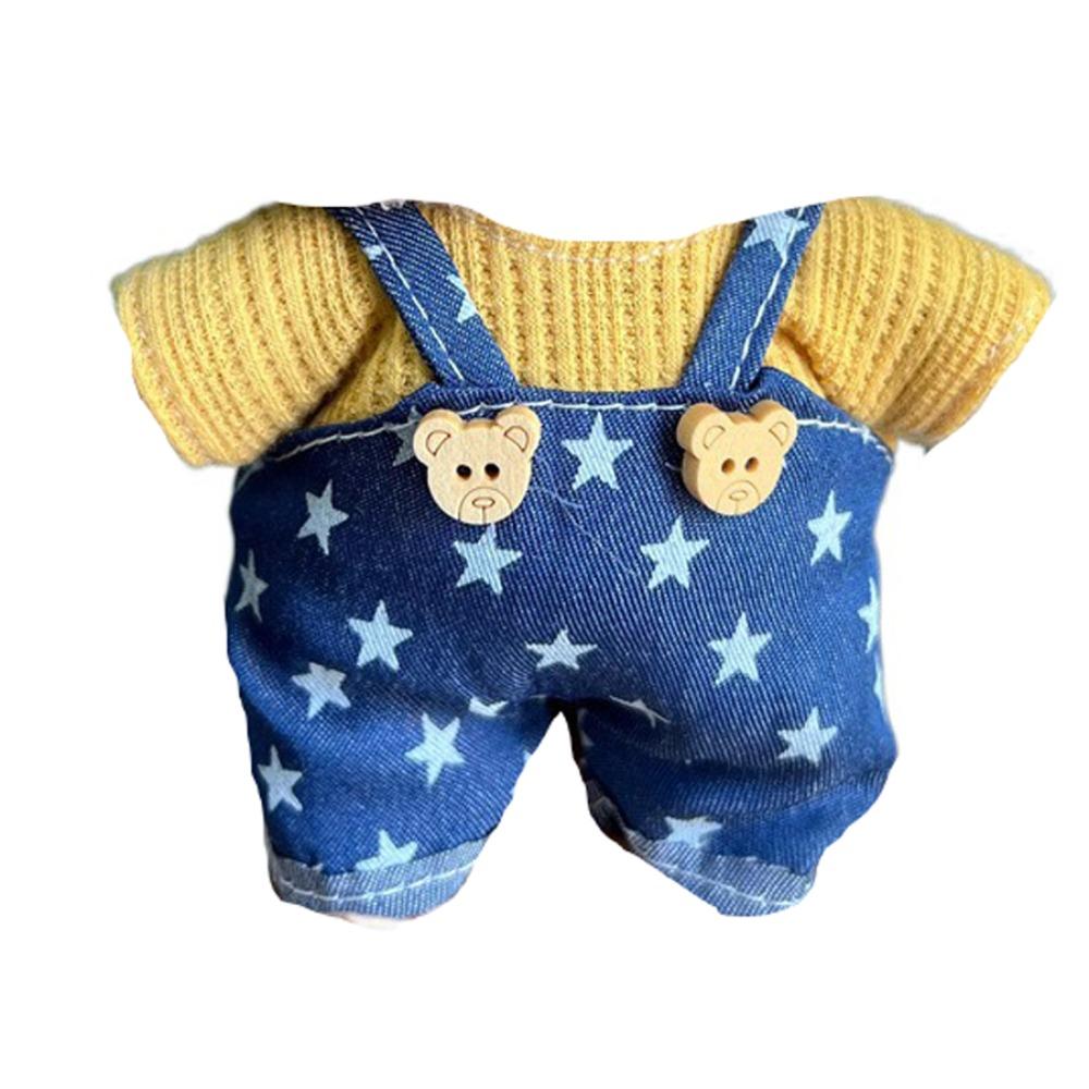 

1 set T-shirt Labubu Time Doll Clothes Strap Pants 17cm Labubu Doll s Clothes Doll Accessories style 1