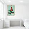 Vintage Campari Soda Metal Tin Sign, Anthropomorphic Bottle Design, Italian Text, Retro Distressed Edge, Home Bar Man Cave Decor