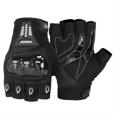 Half Finger Gloves Motorcycle Gloves for Men Women,Breathable with Anti-slip Palm Pad
