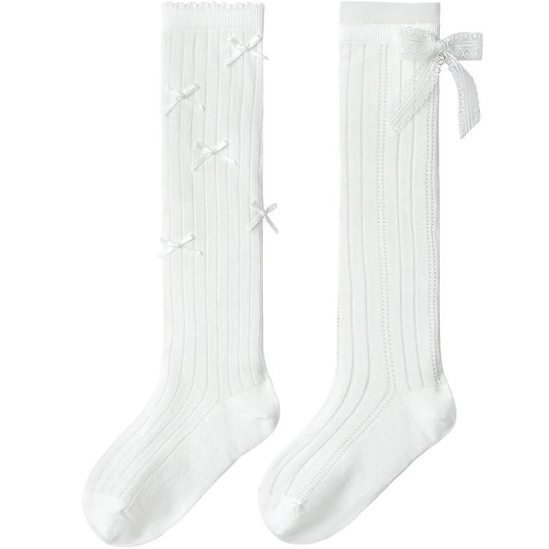 Balabala Girls  Summer Mesh Mid-Calf Socks 100