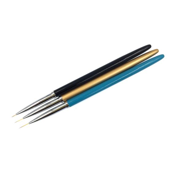 3Pcs Nail Art Brush Liner Pens UV Gel Polish Paint Drawing Brushes Manicure Tool