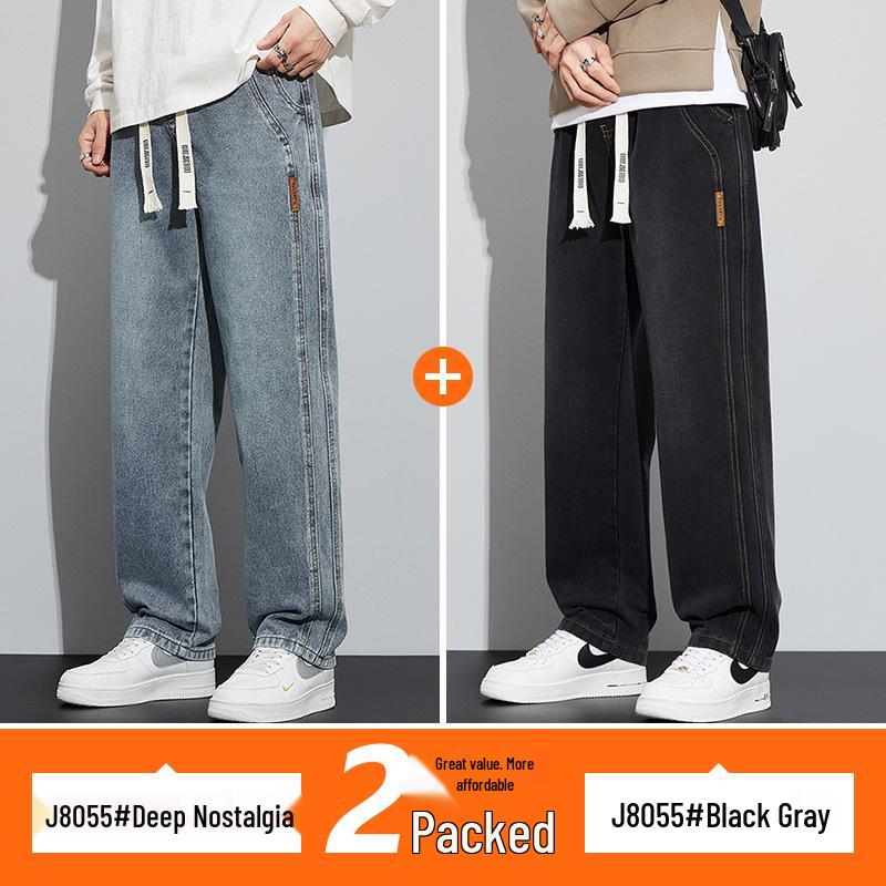 Herren 2025 Herbst/Winter Verdickte Samt Straight-Leg Casual Jeans