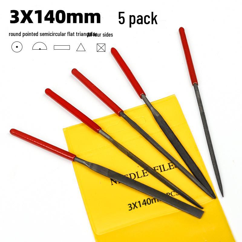 Titanium-Plated Fine Alloy Diamond File Set for Metal Grinding & Deburring