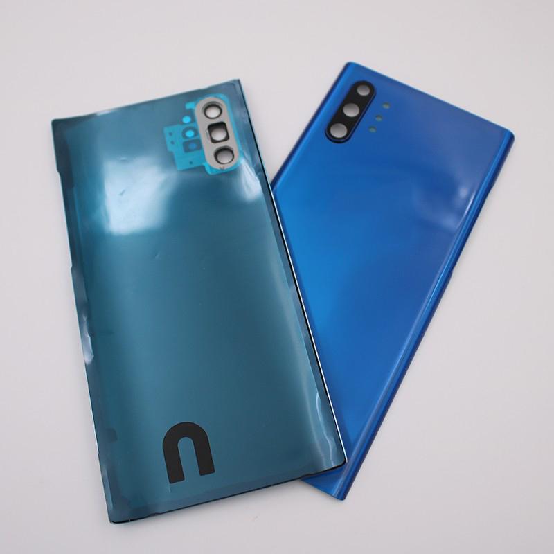 Back Battery Cover For Samsung Galaxy Note 10 Plus N975 N970F Glass Rear Door Housing Cover Replacement With Camera Lens Glue