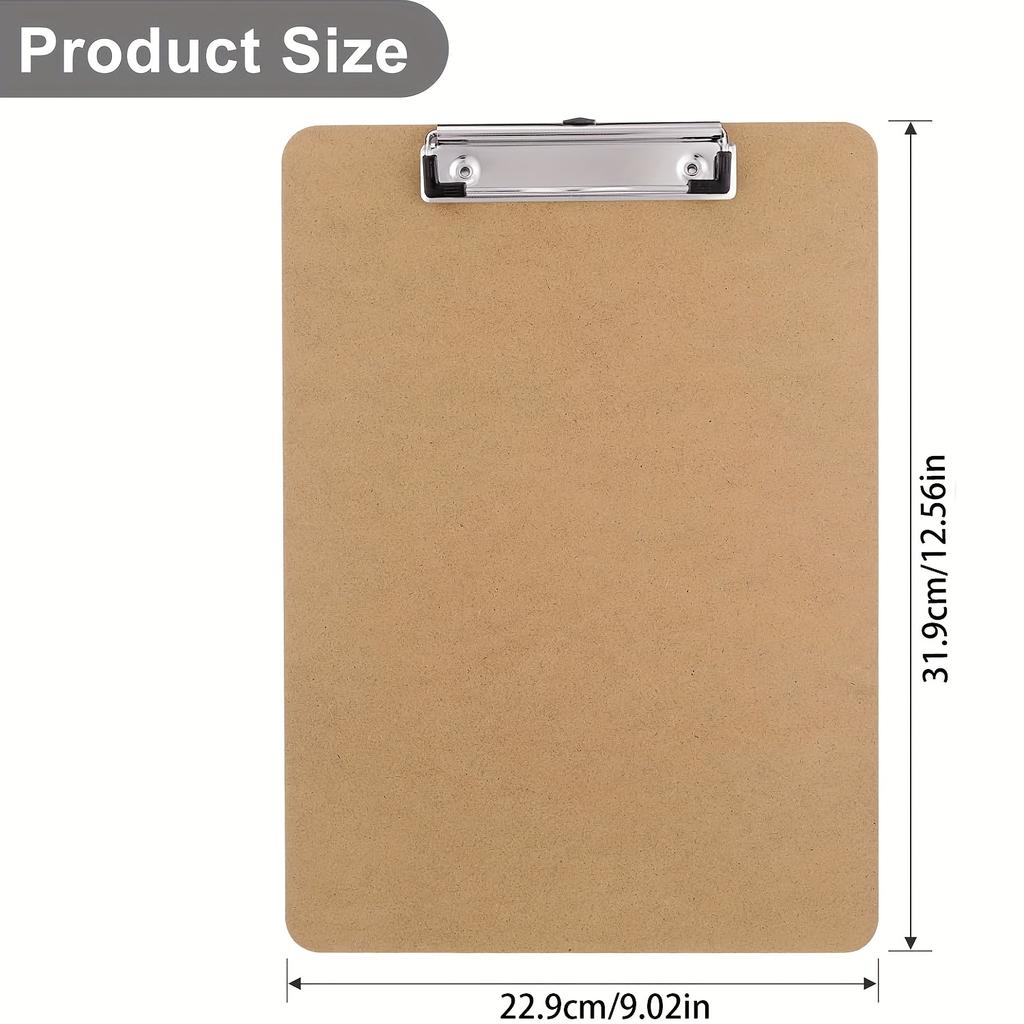6/10 stuks Schrijfbord Karton Kantoor Klembord Standaard A4 Briefpapier Formaat, met Subtiele Klem 12,5 X 9 Inch, voor Klaslokaal
