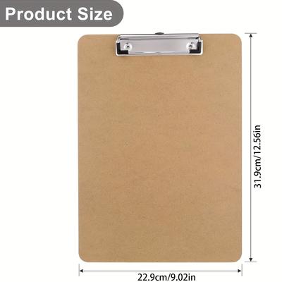 6/10pcs Writing Board Cardboard Office Clipboard Standard A4 Letter Paper Size, with Low-Key Clip 12.5 X 9 Inches, for Classroom