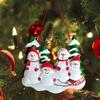 4 Pieces of DIY Christmas Snowman Pendant Christmas Tree Decoration