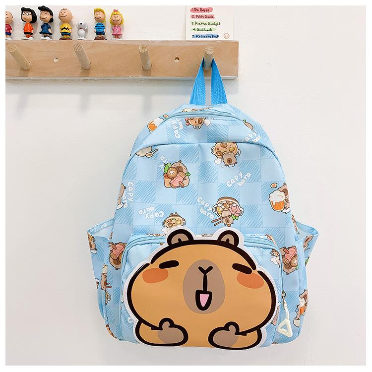 School BagsNew Kapibara cute cartoon children's  casual backpack 2-5 years old