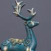 2 pcs Nordic Reindeer Figurine Crafts Resin Elk Sculpture Statue for Office Bookshelf Tabletop