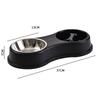 Dog Feeder Double Bowl Anti-overturning Anti-choking Bowl Pet Neck Guard Slow Food Stainless Steel Durable Dog Basin Dish Feeder