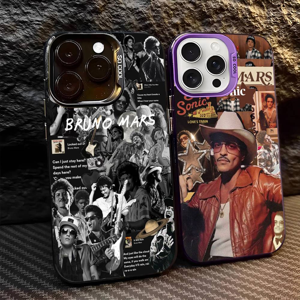 B-Bruno M-Mars Singer Phone Case For IPhone 17 16 15 14 13 Pro 12 11 Pro Max PLUS Color Back Cover