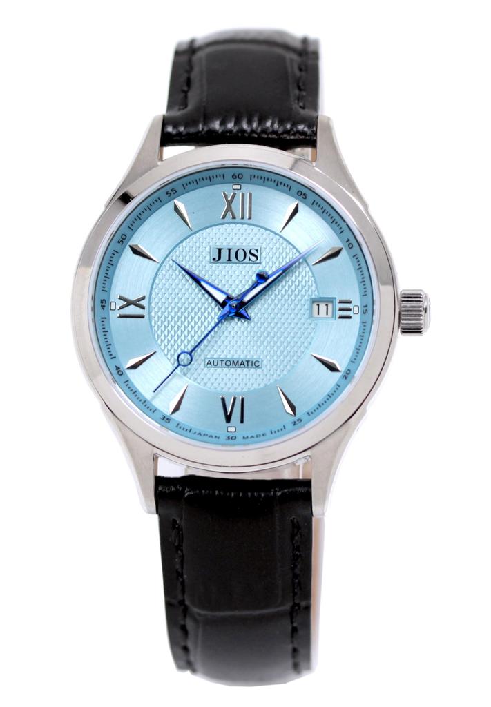 JIOS Automatic Domestically Genuine Leather MADE IN Sapphire Glass Blue X Blue Hands X Black Crocodile Embossed [JIOS] Japanese-made Watch, Watch,